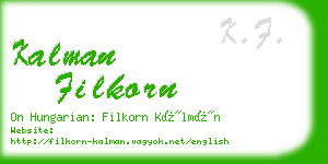 kalman filkorn business card